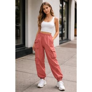 C’est Toi Rust Cargo Jogger Pants Size Medium Lightweight Nylon